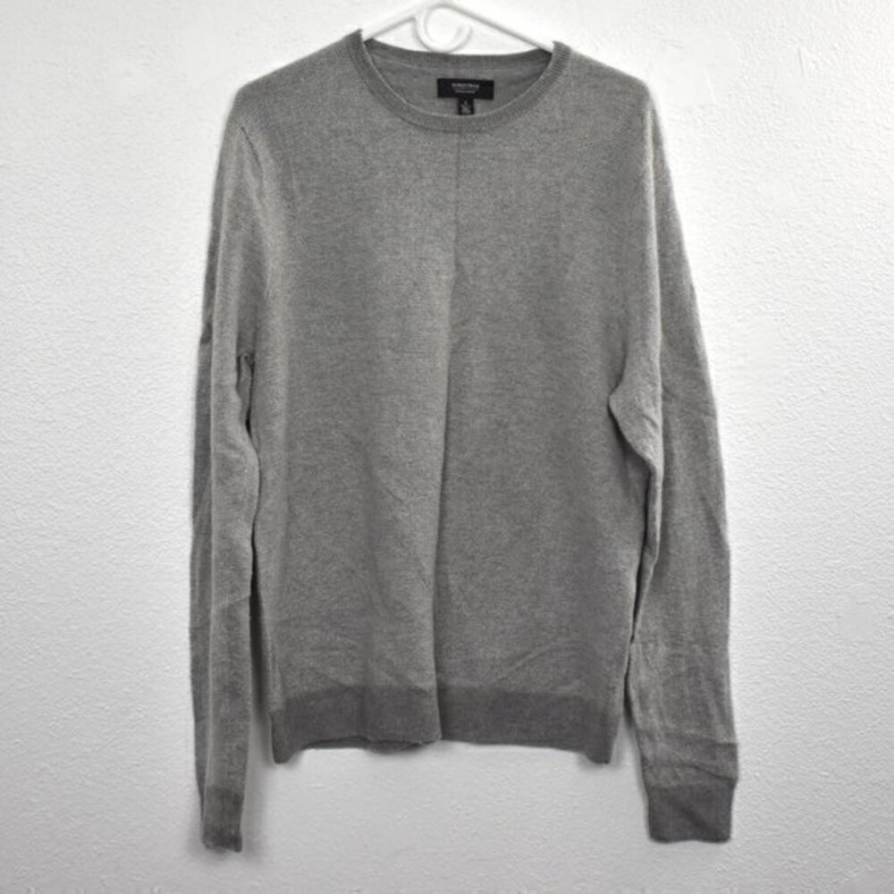 Nordstrom Men's Shop Crew Neck Sweater Size L Color Grey Gently Used Condition - Picture 2 of 5